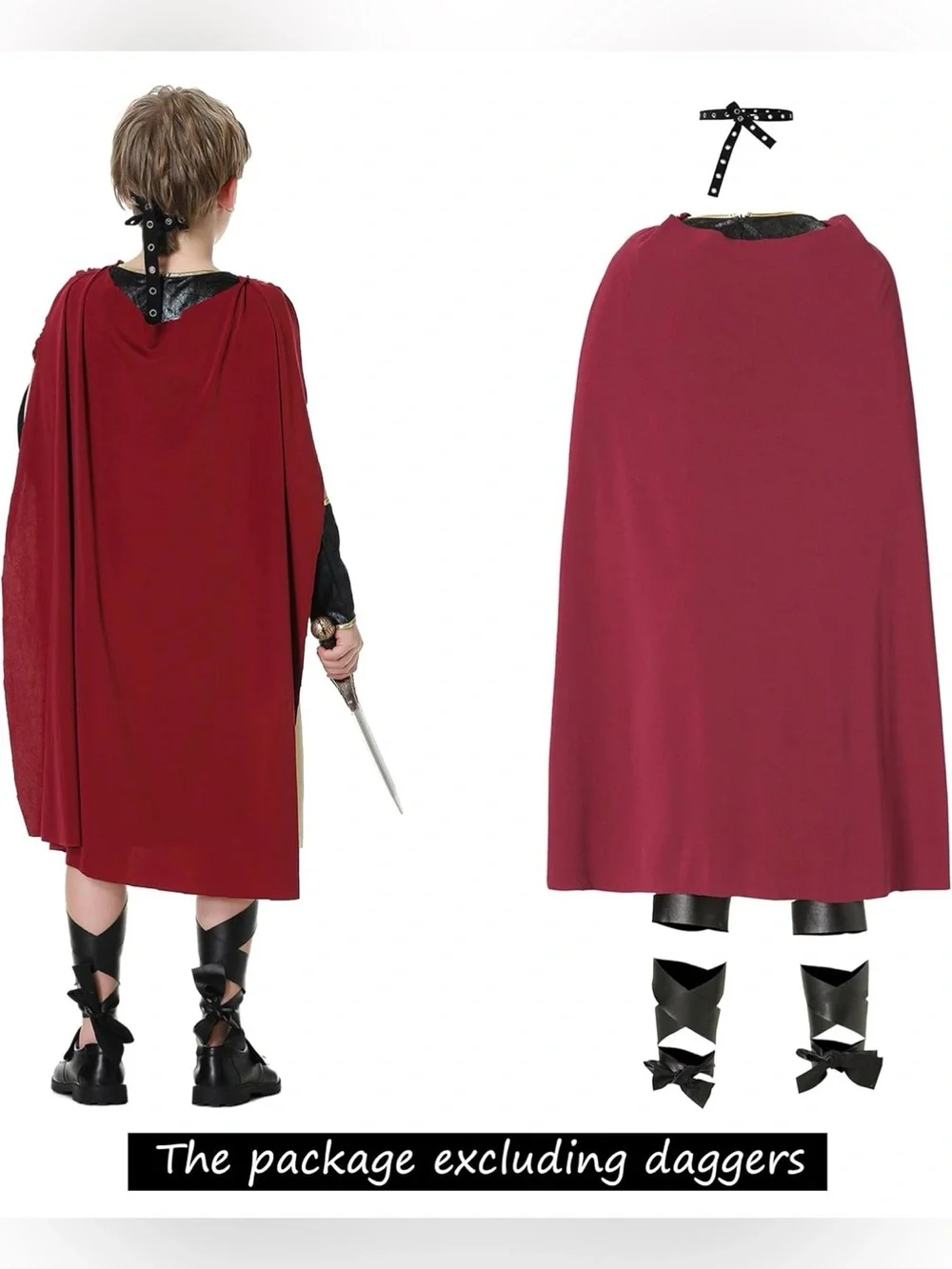 Roman Soldier Gladiator Costume for Kids and Men Halloween Outfit Roman Warrior